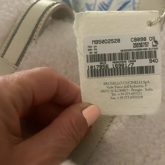 NWT 2PC Set Shopper Bad Monili Italy Wool Cashmere Fleecy Fur effect beige - Picture 12 of 12